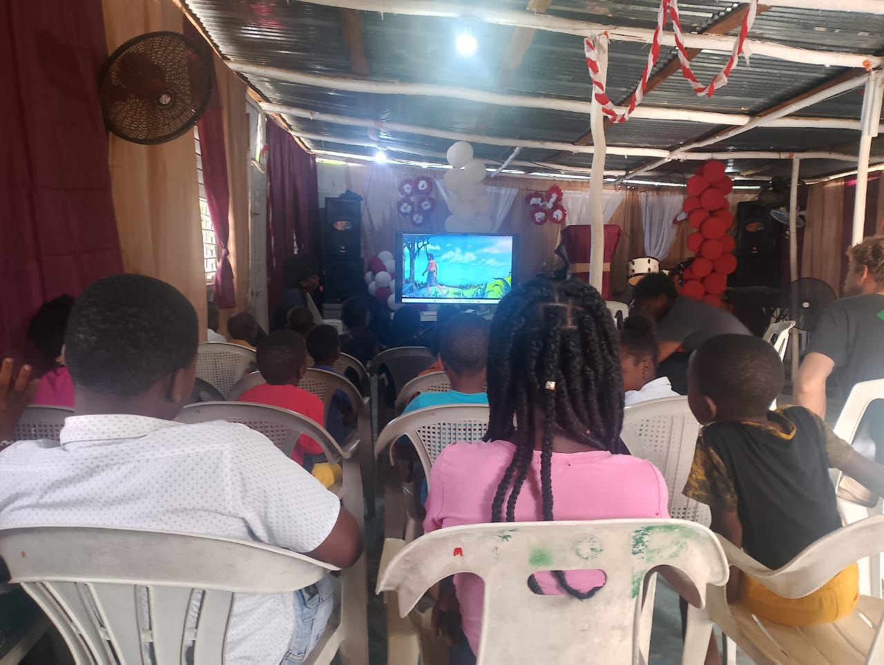 Children listening to a Bible story